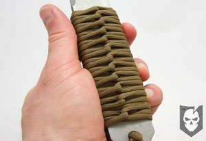 paracord wrapped knife