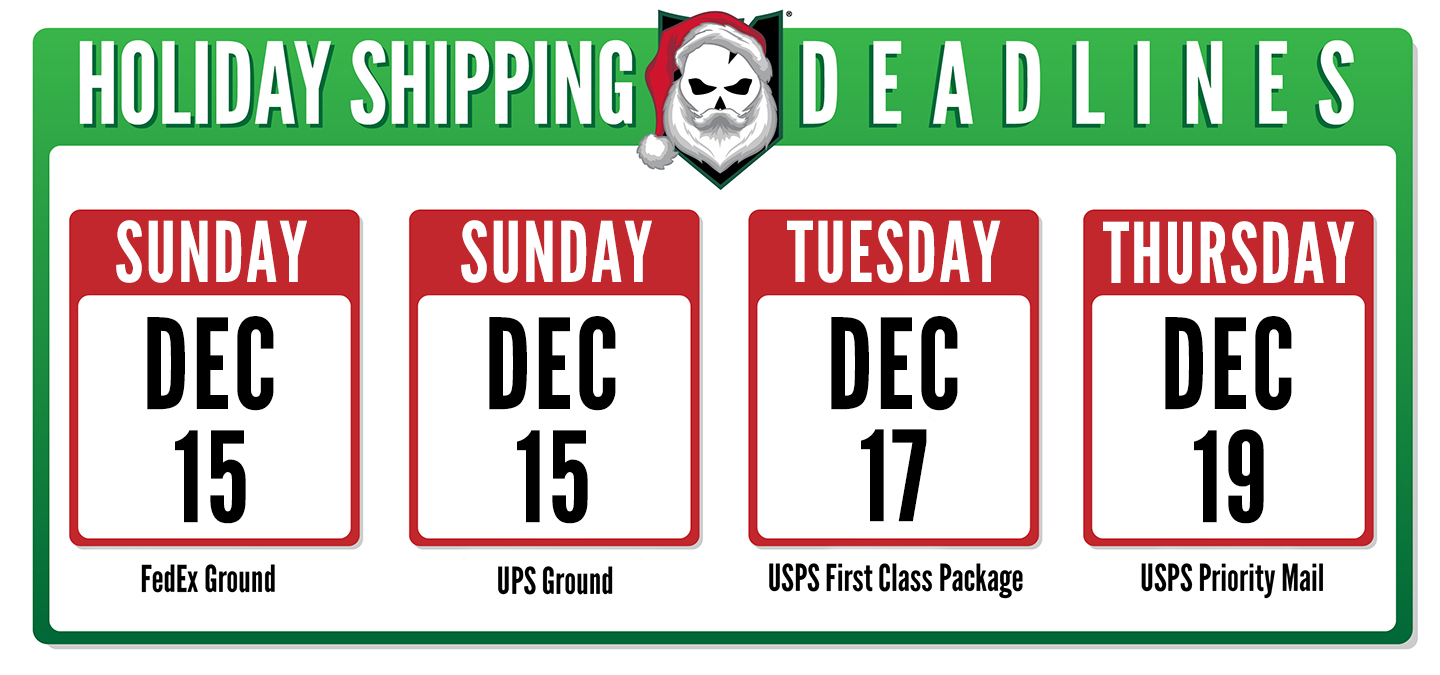 Holiday Shipping Deadlines 2019
