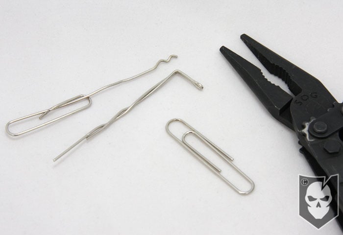 tools for making a paperclip lock pick