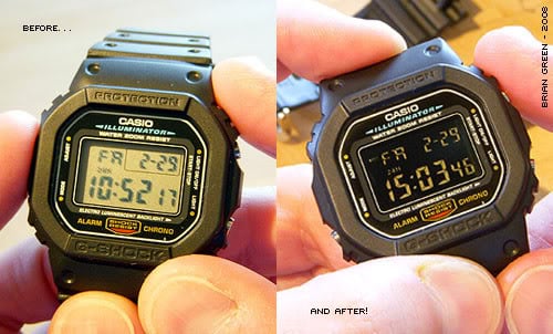 G-Shock DW-5600 DIY Negative Display