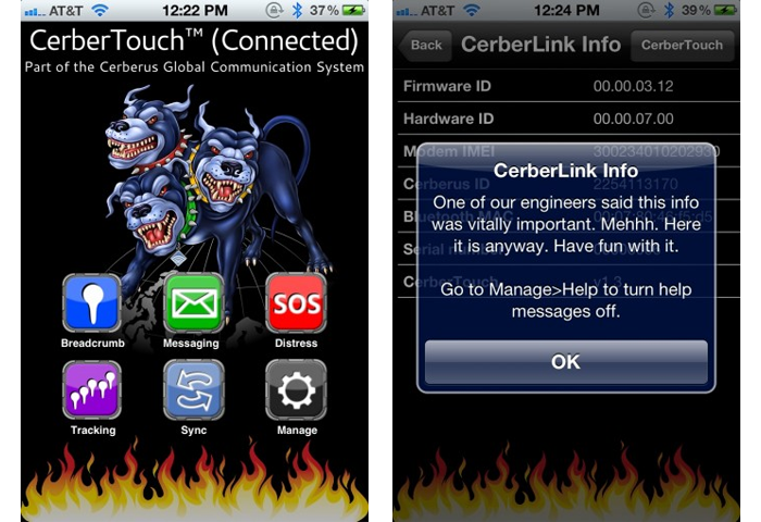CerberLink iOS Interface