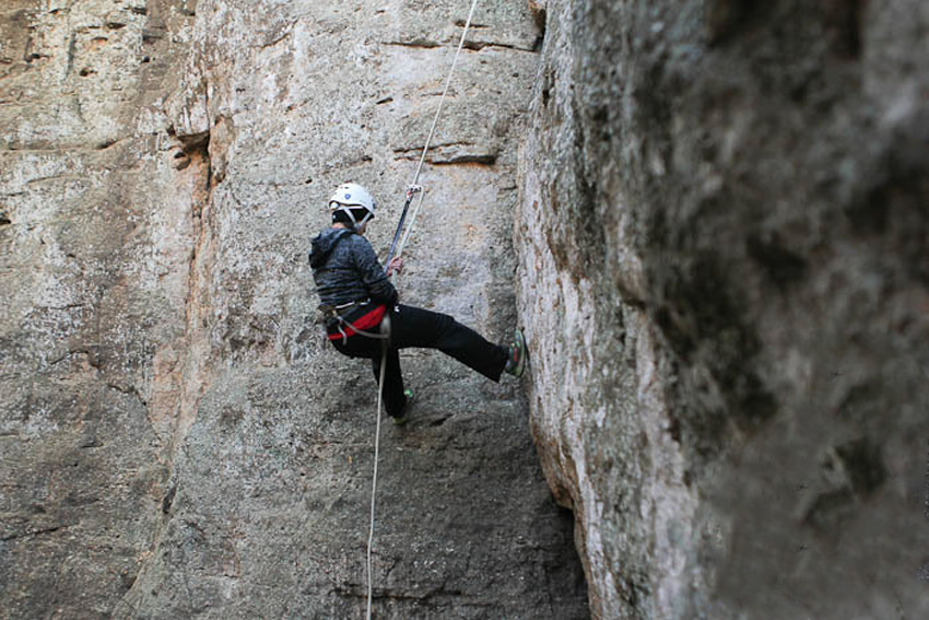 Rappelling at Muster