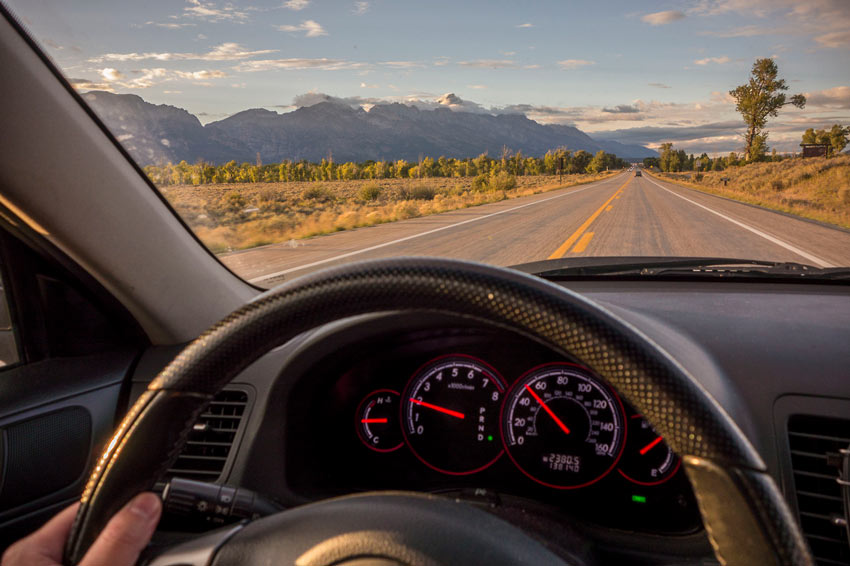 Skunkabilly Driving Grand Tetons