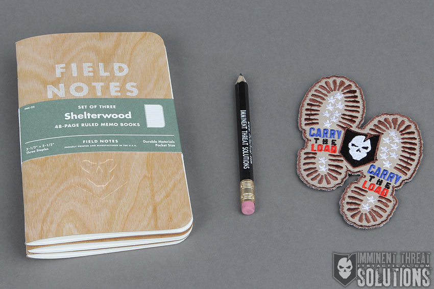 ITS Embossed Shelterwood Field Notes and Carry The Load Morale Patch