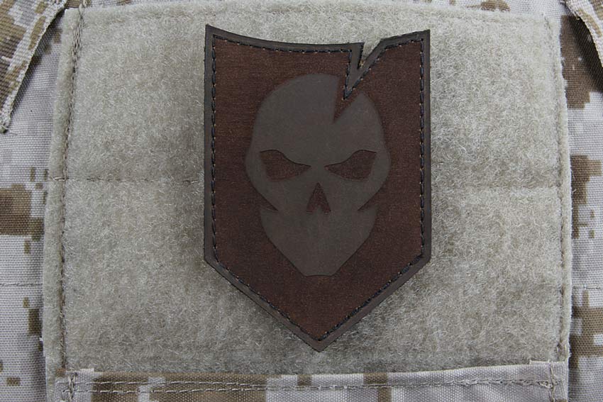 ITS Tactical Rustic Brown Leather Morale Patch