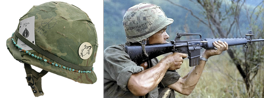 Vietnam War Helmet Graffiti