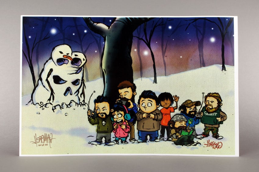 Limited Edition ITS Snow Goon and Crew Christmas Print