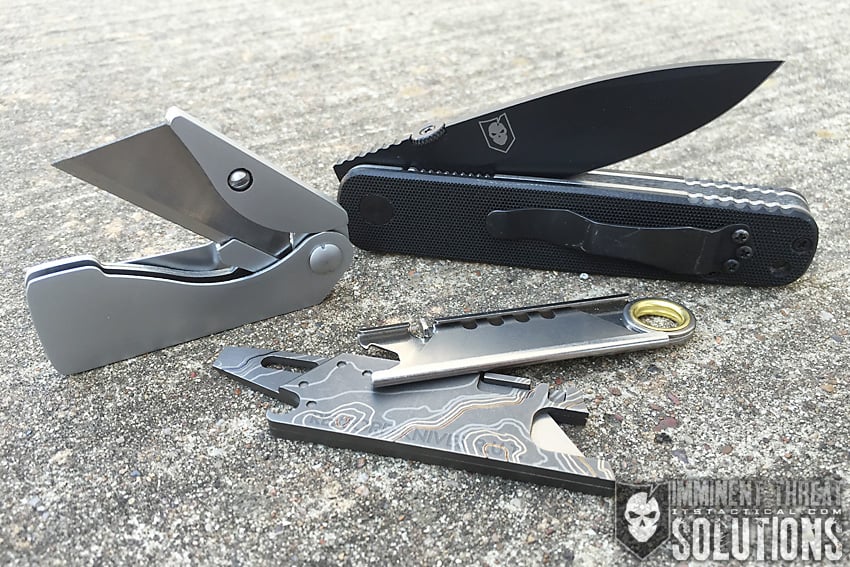 Titanium Box Cutter Blade Folder Razor Utility Knife EDC Pocket