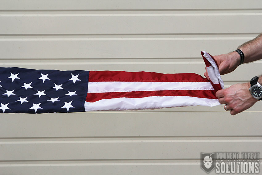 Folding an American Flag