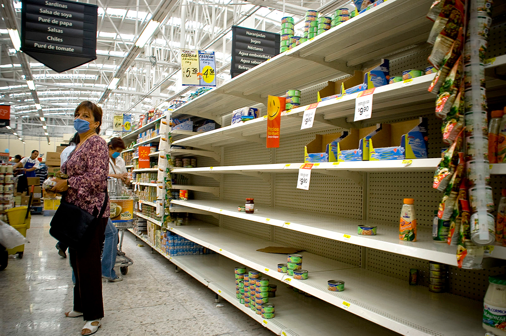 Panic Empty Store Shelves