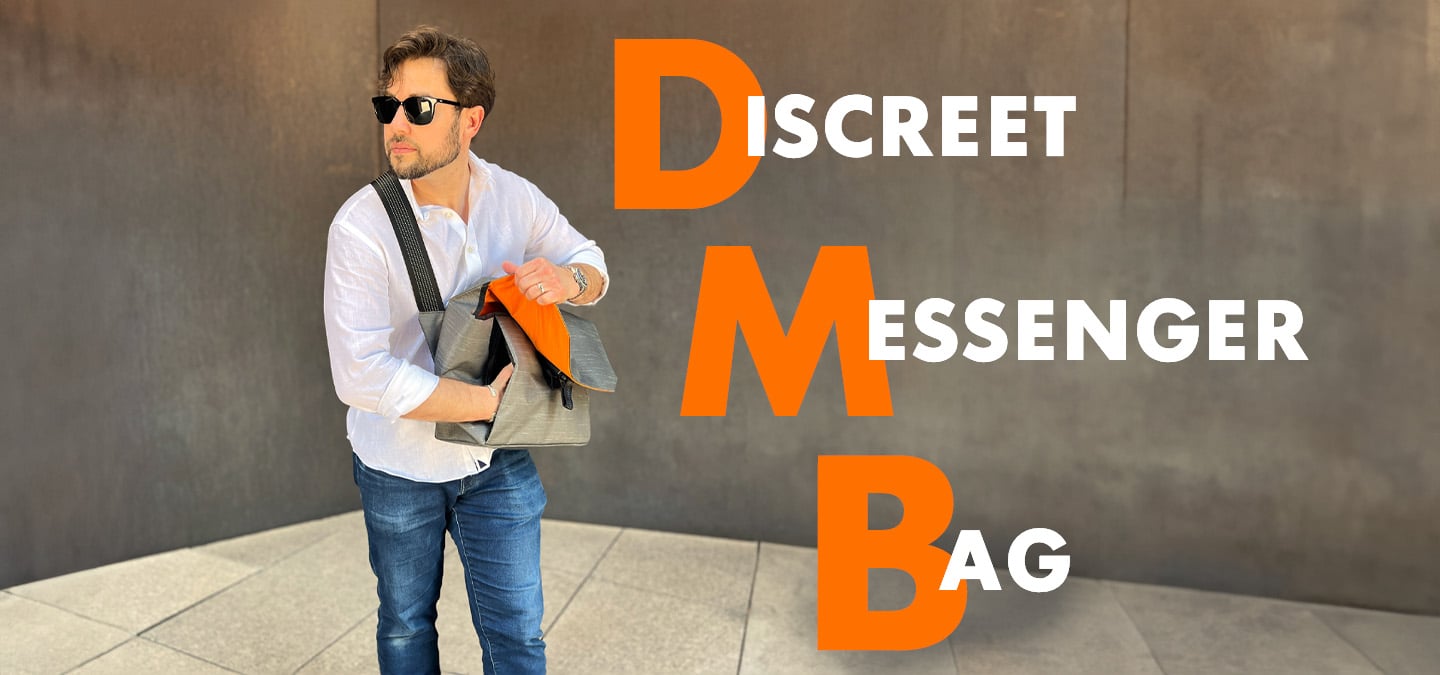 Discreet Messenger Bag in use